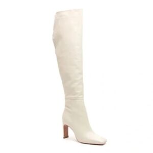BCBGMAXAZRIA Marsha Over The Knee Boots In Magnolia Cream White Size 5.5